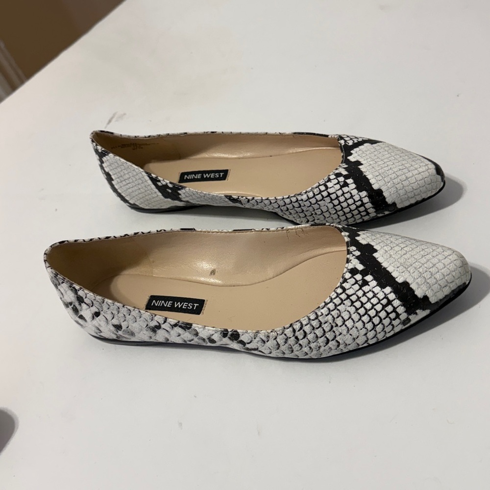 Nine West Snakeskin Patterned Flats - Picture 2 of 6